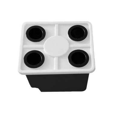 Imagem de IEUDNS Cultivo de barril holandês para cultivo em água profunda, acessório para jardim, balde para plantas, plantador para estufa de frutas, Preto com Tampa de 4 Furos