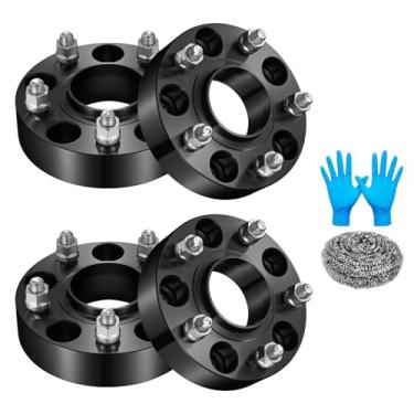 Imagem de BDFHYK Espaçadores de roda 5 x 127 mm 3.8 cm 5x5 Hubcentric espaçador compatível com Ranger Jeep Wrangler JK Grand Cherokee WJ Commander XK, adaptadores de roda 5 terminais 1/2-20 e 71,5 mm furo do
