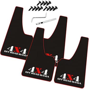 Imagem de QUYDDC Protetores Contra Respingos Resistentes de Cola Macia Universal de Tamanho Grande Pára-Lamas de Abas de Lama - Proteção Contra Sujeira/Lama, (4 Unidades de Pneus Dianteiros/Tras