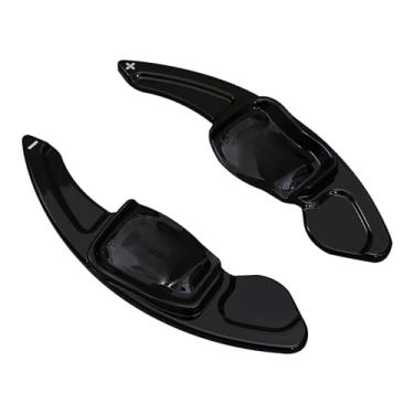 Imagem de HIBEYO Extensão de remo de volante adequada para Volkswagen Tiguan Lamando Golf MK6 Scirocco Sharan Touareg Gran Lavida Lavida Phideon SEAT Leon Passat CC/R36 ABS Plastic Paddle Shifter-Bright Black