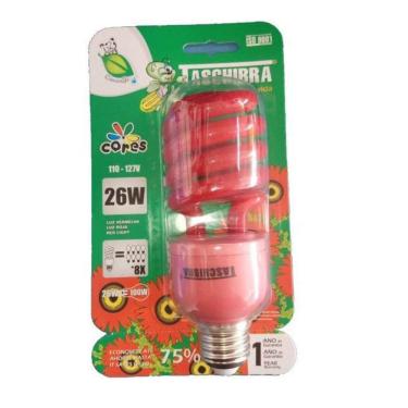 Imagem de Lâmpada Fluorescente Compacta Espiral 127V 26W Luz Vermelha