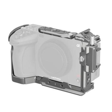 Imagem de SmallRig Kit de gaiola de câmera de liberação rápida FX3 / FX30 HawkLock para Sony com braçadeira de cabo, Bulit--in QR Cold Shoe trilho NATO / placa QR para Arca, design modular compatível com alça