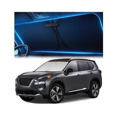 Imagem de Para-brisas para Nissan Rogue 2021 2022 2023 2024 2025 - Tecnologia inovadora sem passagem de luz, recorte espelhado, bloqueia 99% dos raios UV, resistente ao desbotamento, para-sol de para-brisa