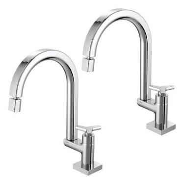 Imagem de Kit 2 Peças Torneira De Cozinha Bica Alta Docolcity 00876706