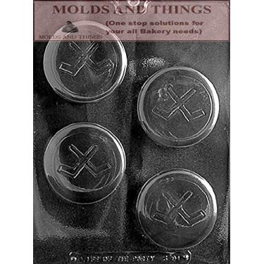 Imagem de Taco de hóquei disco de hóquei taco de hóquei e disco de hóquei molde de chocolate com © Instruções de moldagem