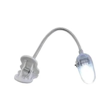 Imagem de Luminária Luz Led Leitura Prendedor Clips Livro Flexível