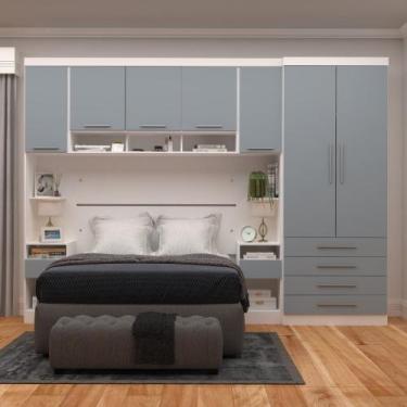 Imagem de Guarda-roupa Modulado Casal 313cm 7 Portas 6 Gavetas Alpes Luciane, Br