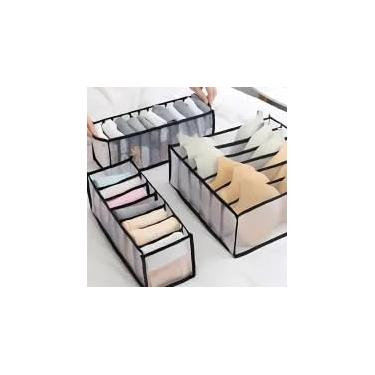 Imagem de Kit 3 Organizadores De Gaveta Dobrável Sutiã Cuecas Calcinha