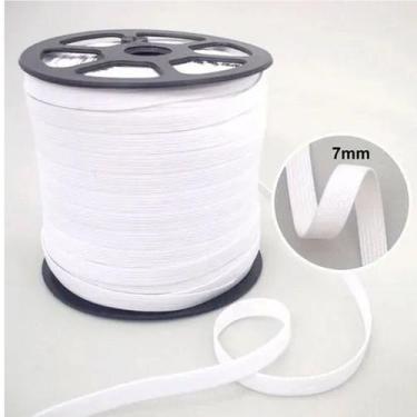 Imagem de Elástico Dorlytex Chato Branco com  7mm à Metro - Sua Casa Decor