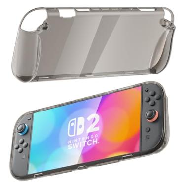 Imagem de Capa protetora para Nintendo Switch 2, capa protetora fina de TPU Switch 2 para console NS2 e Grip Joy-Con (preto)