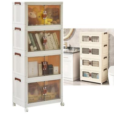 Imagem de Armario Organizador Dobravel 4 Andares Empilhavel Organizaçao Decoraçao Livro Roupa Lenço