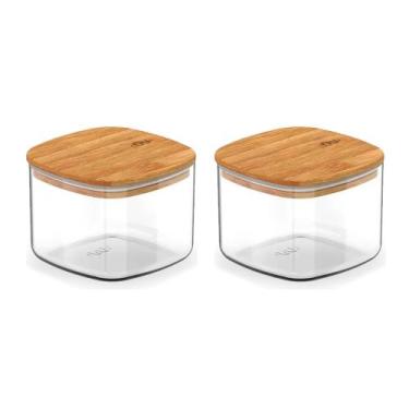 Imagem de Kit 2 Pote Hermético Organizador De Mantimentos 45ml Ou