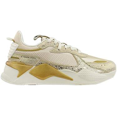 Imagem de Tênis feminino Puma RS-X Winter Glimmer,, Whisper White/Puma Black/Puma Team Gold, 6.5