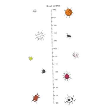Imagem de BLWOTMOR Adesivo de Parede com Gráfico de Altura, Decoração de Parede Autoadesiva, Arte Criativa Faça Você Mesmo, Adesivo de Parede para Porta de Casa, Sala de, Estilo D, Tamanho real