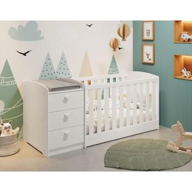 Imagem de Berço Multifuncional 3 em 1 Atlanta - Reller, Branco Acetinado