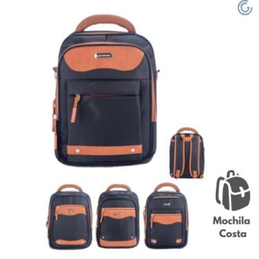 Imagem de Mochila Costas Pequena Masculina KMA0712 Preta Marrom - Cidobe - CLASS