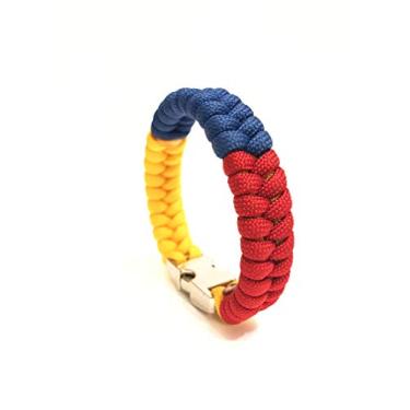 Imagem de Pulseira de sobrevivência masculina e feminina com bandeira colombiana, 8 5 inch, paracord
