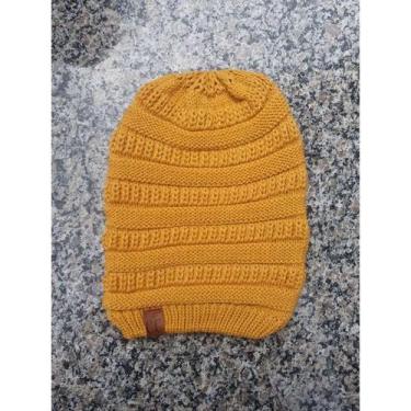 Imagem de Gorro Beanie Touca Unissex Inverno Tricô - oem, Amarelo