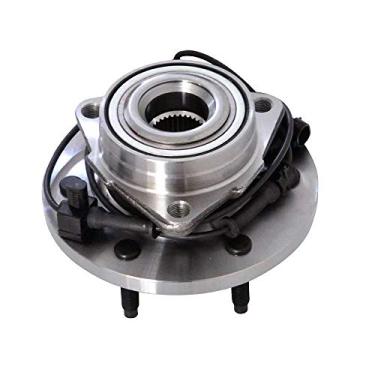 Imagem de IRONTEK 515093 Conjunto de cubo e rolamento da roda dianteira serve para Hummer H3 H3T 6 parafusos W/ABSIRONTEK prata IRK515093