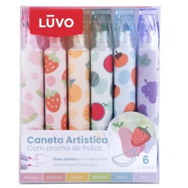 Imagem de Caneta Cheiro Fragrância Perfume Aroma Duas Pontas C/6un (Fragrância, Frutas)