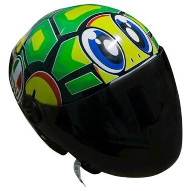 Imagem de Capacete Liberty New 3 Personalizado Tartaruga Vr com Viseira Fumê - P