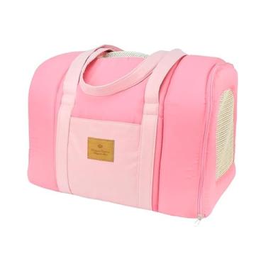Imagem de Bolsa de Transporte Bonito pra Cachorro Rosa Chiclete para Cães e Gatos