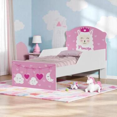 Imagem de Cama Infantil Tick Princesa Lhama Com Colchão - Mais de Casa