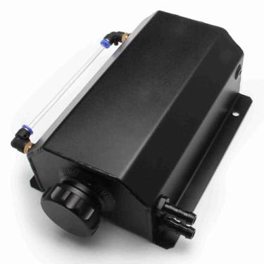 Imagem de lyrlody Tanque de Captura de óleo de Alumínio, Expansão do Reservatório de Separador de óleo Universal Com Plugue de Drenagem para Carros de Armazenamento de Líquido de Arrefecimento (2L)