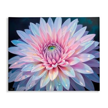 Imagem de Stupell Industries Arte de parede em tela de crisântemo rosa Dew Kissed por Tabz Jones, 40 x 50 cm