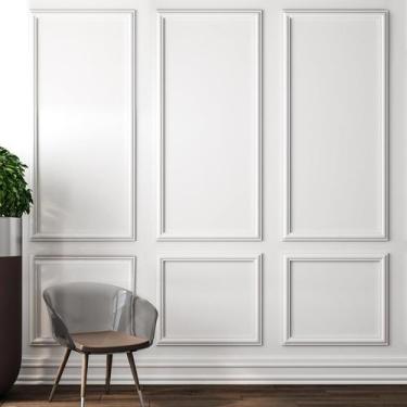 Imagem de Kit de moldagem de parede Pangda 3D Premade Accent Wainscoting Panel