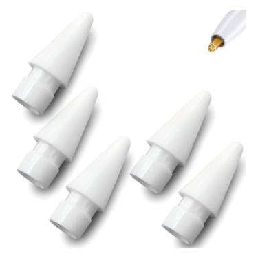 Imagem de Ponta Ponteira Substituição Compatível Apple Pencil 1 e 2 Geração Caneta, ponteira reposição apple pencil kit 5 pontas