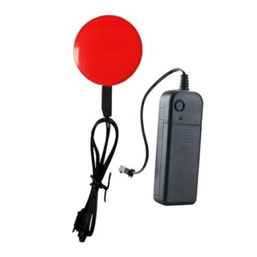 Imagem de Bothyi Painel de decoração de esqueleto com olhos brilhantes, luzes El, acessórios de Halloween recortáveis, caveiras de LED iluminadas, olhos para máscaras, Vermelho 5cm