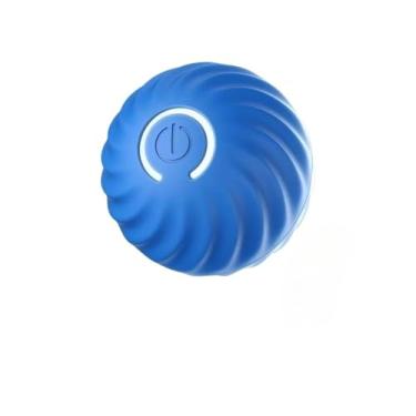 Imagem de Bola Brinquedo Bolinha Para Gato Cachorro Auto Magico Elétrico Pets Usb Recarregável(Azul)