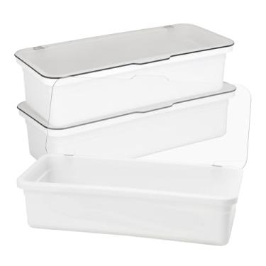 Imagem de ASTIMESA Bandeja de talheres de 3 peças com tampa e escorredor, organizador de talheres transparente, organizador de gaveta de utensílios de mesa empilhável para manter seus talheres organizados e