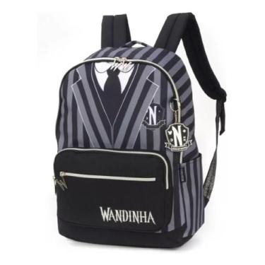 Imagem de Mochila Wandinha De Costas Escolar Feminina Preta - Luxcel