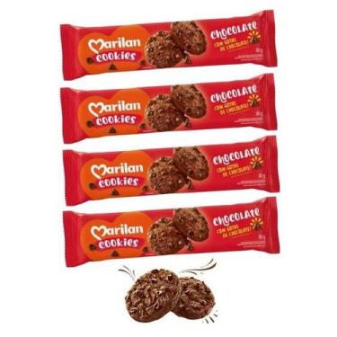 Imagem de Kit Biscoito Cookie com Gotas 100% Chocolate Crocante 320g - Marilan