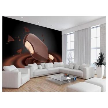 Imagem de Papel De Parede Alimentos Sorvete Palito Choco 3,5M Al390 - Você Decor
