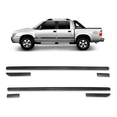 Imagem de Jogo Friso Lateral S10 Cabine Dupla 2001 A 2011 6pcs Preto - SP ACESSÓ