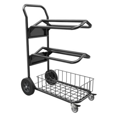 Imagem de Carrinho de selim com rodinhas de 99,8 kg com quatro rodas carrinho de aderência de cavalo carrinho de equipamento de cavalo resistente carrinho de exposição dobrável com suporte de sela para