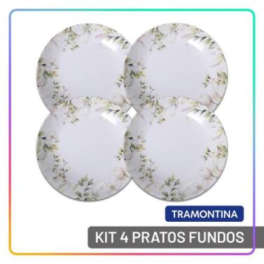 Imagem de Aparelho de Jantar Magnólia Tramontina Jogo de Pratos Rasos, Fundos e 