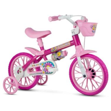 Imagem de Bicicleta infantil aro 12 nathor c/ rodinhas, FLOWER