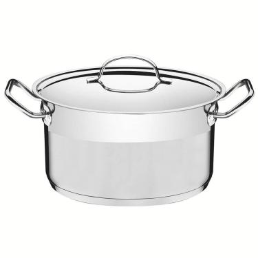 Imagem de Caçarola Professional Funda Tramontina 20cm 3,6L Aço Inox com Tampa e Fundo Triplo 62624201