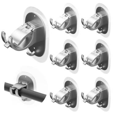 Imagem de Suportes de haste de cortina MIMARMZ No Drill, autoadesivos, 6 unidade