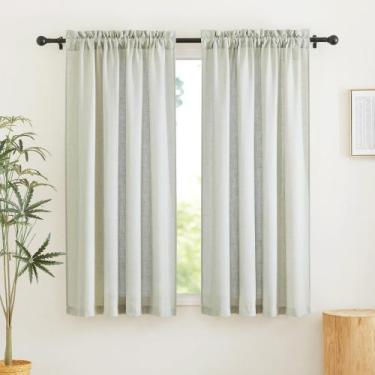 Imagem de Cortinas RYB HOME semi transparentes para armário de cozinha L 132 x L