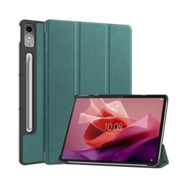 Imagem de Capa De Couro Com Suporte Tri-Folding Para Lenovo Tab P12 De 12,7 Pole