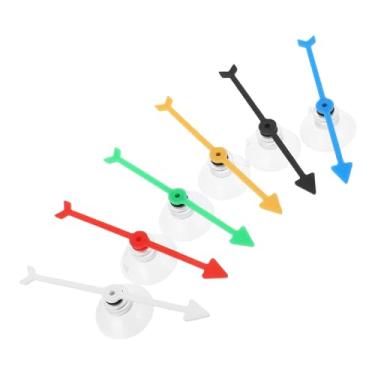 Imagem de MERRYHAPY Pacote com 6 flechas giratórias de plástico com ventosa multiuso para jogos de tabuleiro, suprimentos para sala de aula, brinquedos de festa