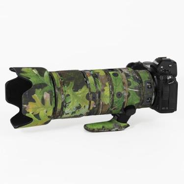 Imagem de CHASING BIRDS Capa protetora de lente impermeável camuflada para Nikon Z 70-200 mm f/2.8 VR S à prova de chuva (camuflagem de folha verde, com 1,4X e 2,0X TC)