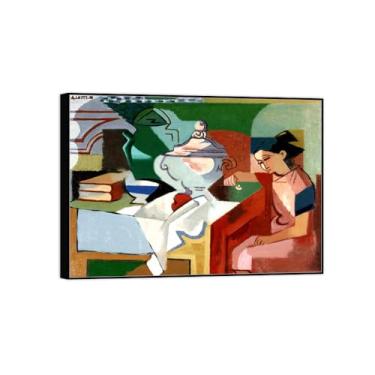 Imagem de BMZFYBS Impressão em tela pintura famosa imagem de parede sem título 9 - Pôster moldura preta para sala de estar banheiro decoração de casa 50 x 70 cm 20 x 27 pol