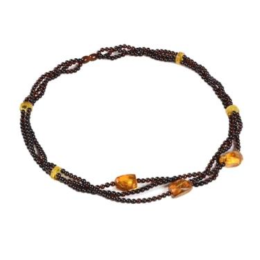 Imagem de Justinstones Colar de cristal espiritual com contas energéticas de cera de mel âmbar, Pedra, Âmbar