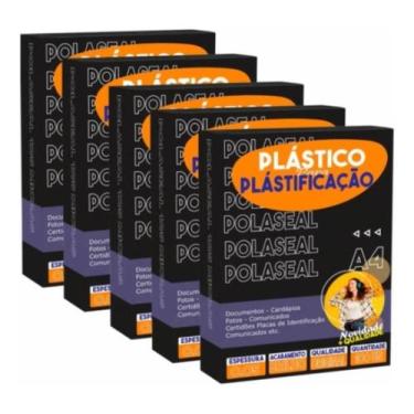 Imagem de Plástico para plastificação A4 500un Polaseal 0,05 125mic - Cassmar 